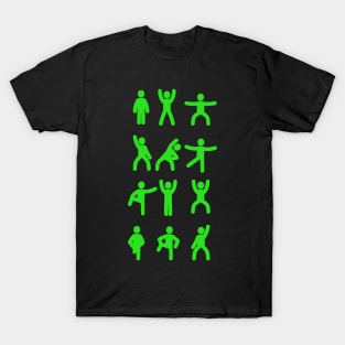 Sports Stickman Green T-Shirt